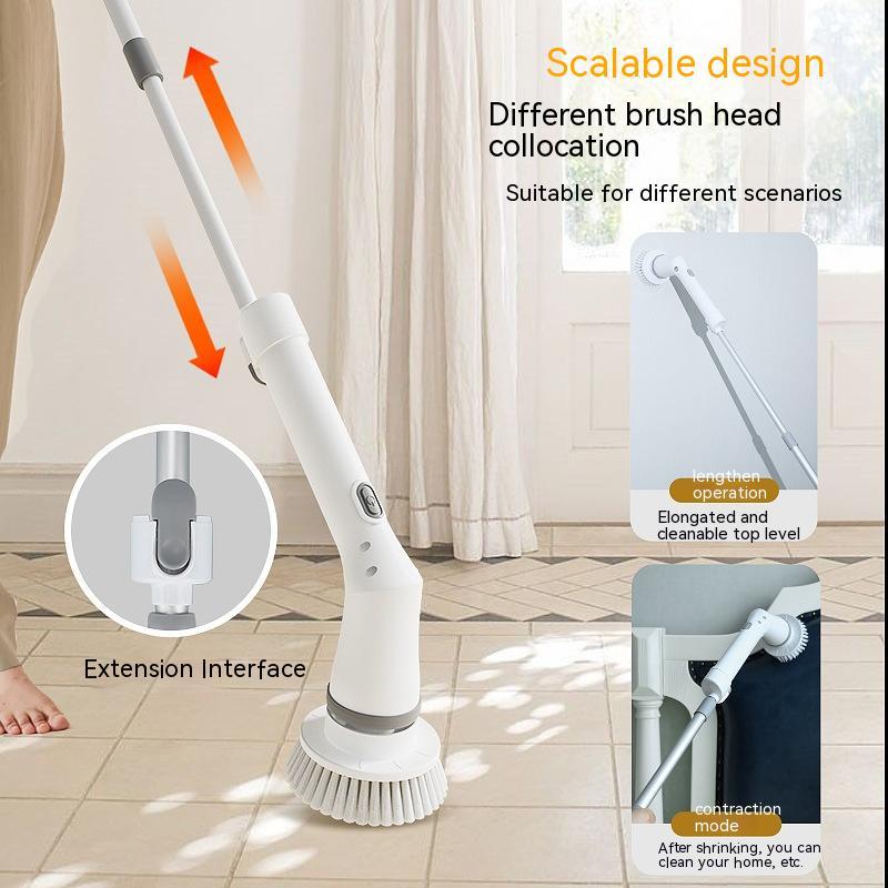 Electric Scrubber - Long Handle Telescopic Multifunction Cleaning Brush - Cojinn