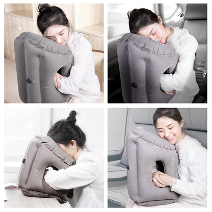 Inflatable Travel Nap Pillow for Office & Airplane - Cojinn