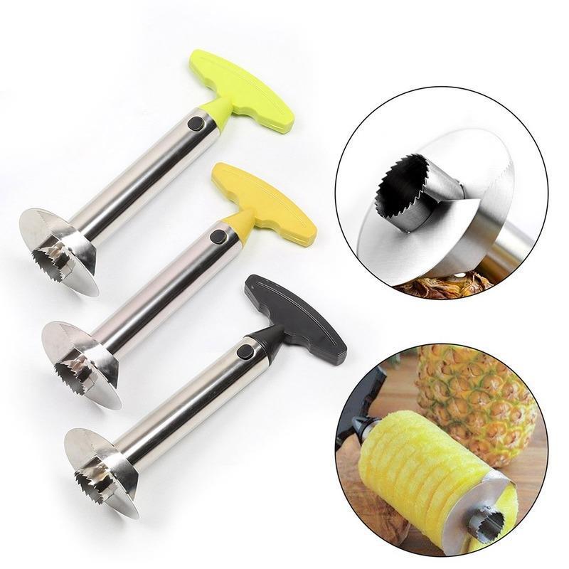 Pineapple Slicer & Peeler - Stainless Steel Cutter & Parer Knife - Cojinn