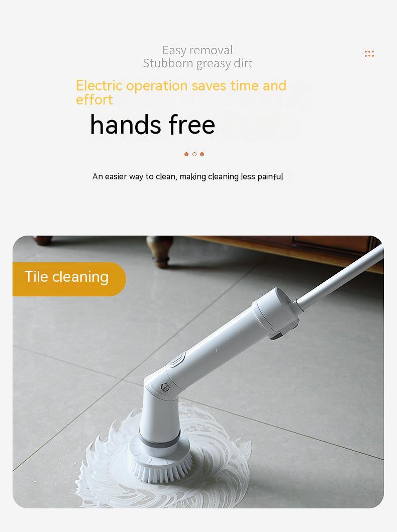 Electric Scrubber - Long Handle Telescopic Multifunction Cleaning Brush - Cojinn