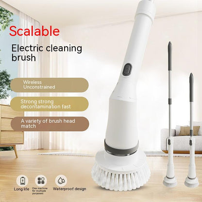 Electric Scrubber - Long Handle Telescopic Multifunction Cleaning Brush - Cojinn