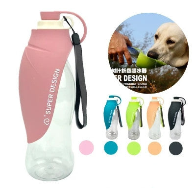 Pet dog accompanying cups out supplies outdoor feeding water drinker portable leaves kettle leaves water bottle - Cojinn