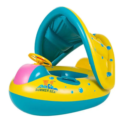 Summer Baby Swimming Pool Inflatable Swim Float Water Fun Pool Toys Swim Ring Seat Boat Kids Water Sport Swimming Ring - Cojinn