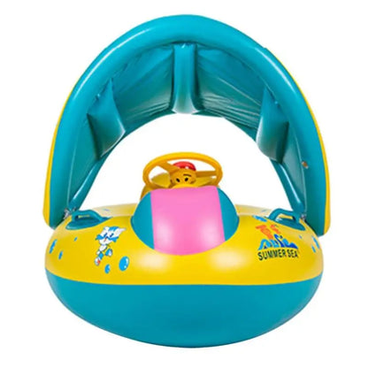 Summer Baby Swimming Pool Inflatable Swim Float Water Fun Pool Toys Swim Ring Seat Boat Kids Water Sport Swimming Ring - Cojinn